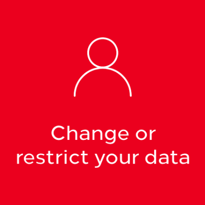 Red change or restrict your data square