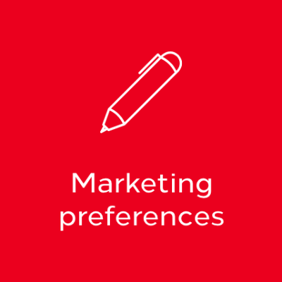 Red marketing preferences data square