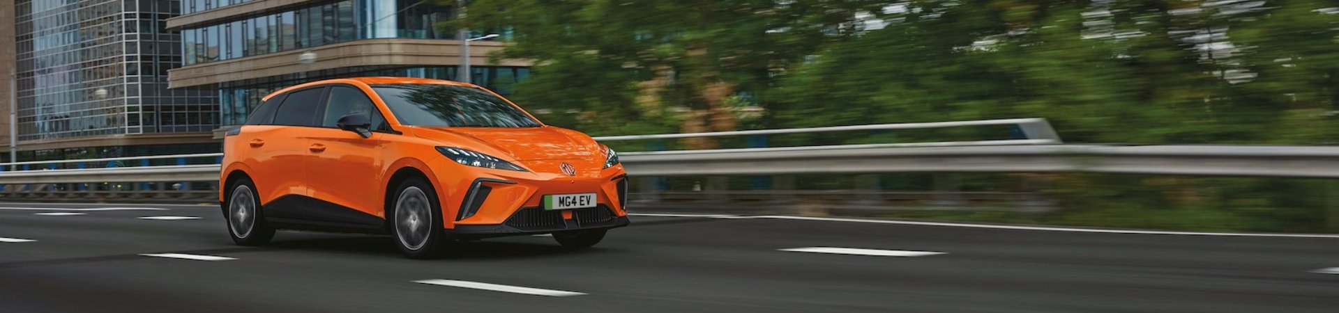Orange MG on the road