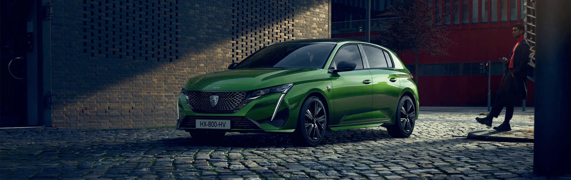 Peugeot 308 banner in green
