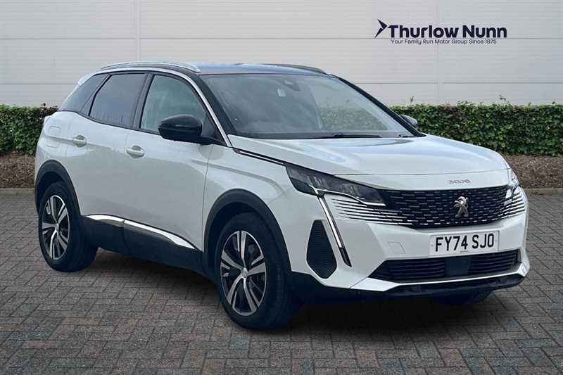 White 2024 Peugeot 3008 1.6 Hybrid 180 Allure 5dr E-eat8 Estate Front-wheel drive